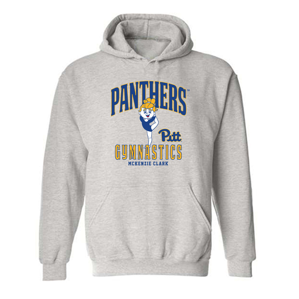 Pittsburgh - NCAA Women's Gymnastics : McKenzie Clark - Fashion Shersey Hooded Sweatshirt-0