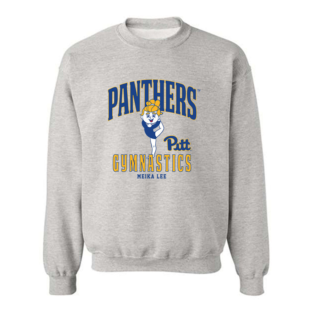 Pittsburgh - NCAA Women's Gymnastics : Meika Lee - Fashion Shersey Crewneck Sweatshirt-0