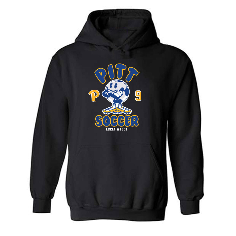 Pittsburgh - NCAA Women's Soccer : Lucia Wells - Fashion Shersey Hooded Sweatshirt-0