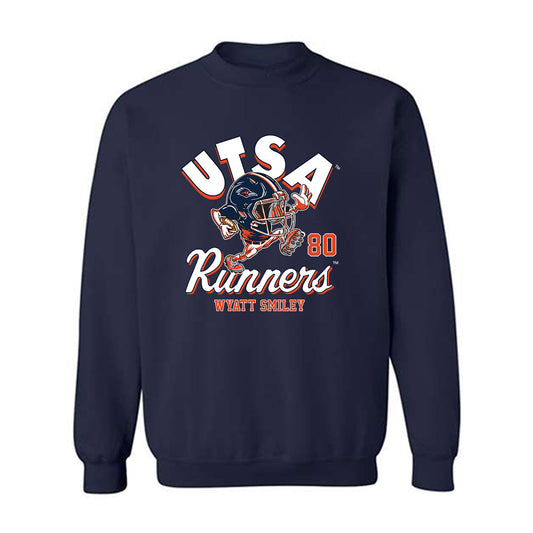 UTSA - NCAA Football : Wyatt Smiley - Fashion Shersey Crewneck Sweatshirt-0