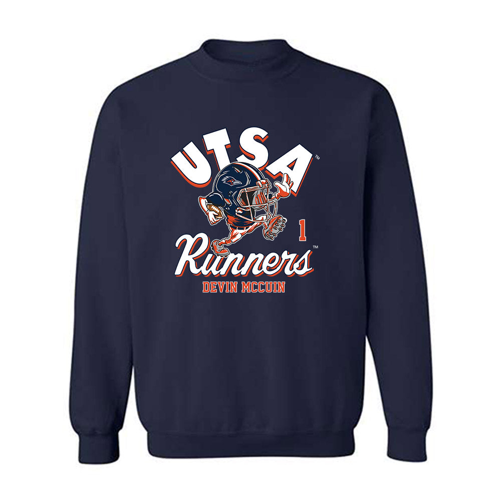UTSA - NCAA Football : Devin McCuin - Fashion Shersey Crewneck Sweatshirt-0
