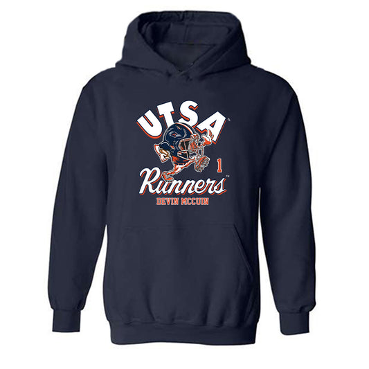 UTSA - NCAA Football : Devin McCuin - Fashion Shersey Hooded Sweatshirt-0