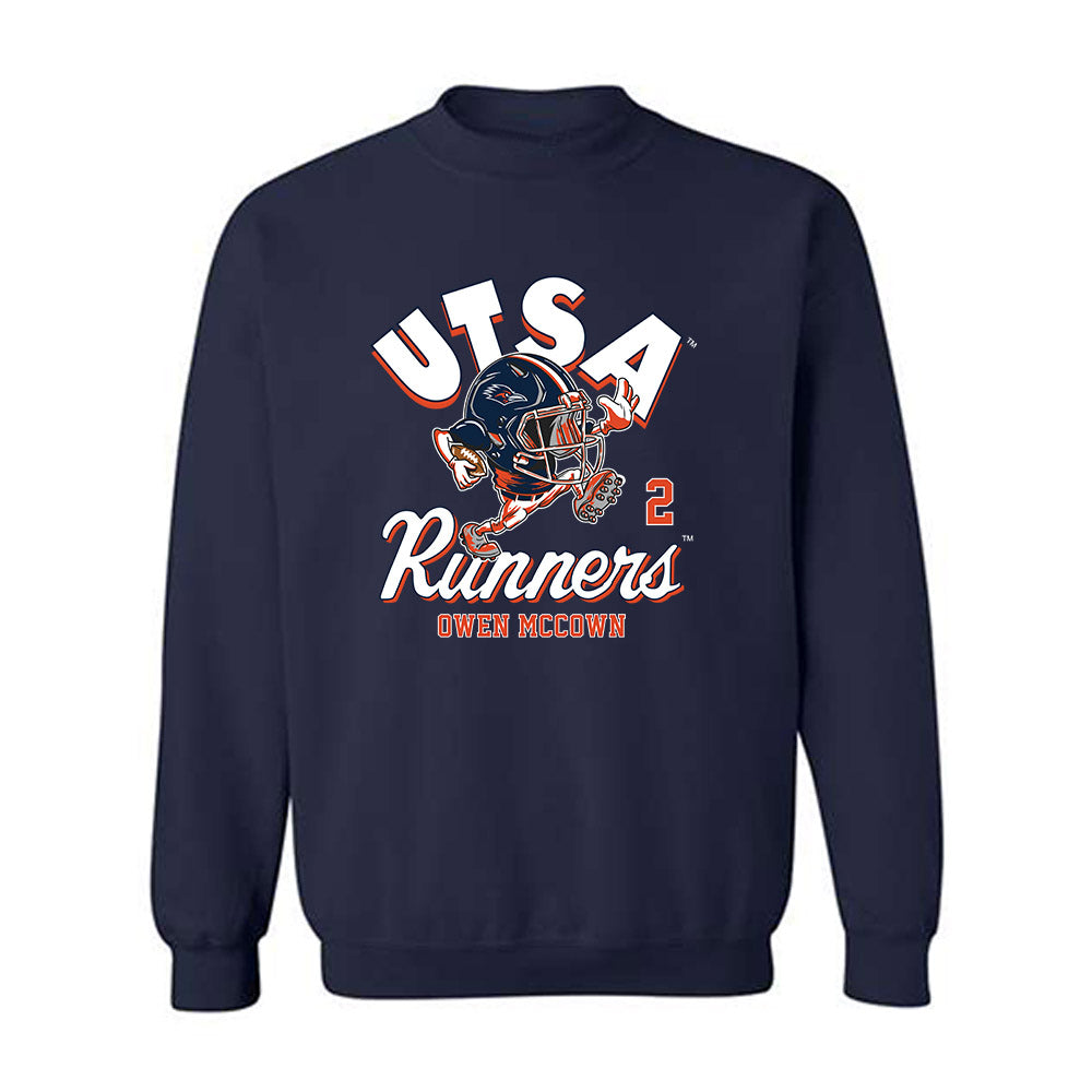 UTSA - NCAA Football : Owen McCown - Fashion Shersey Crewneck Sweatshirt