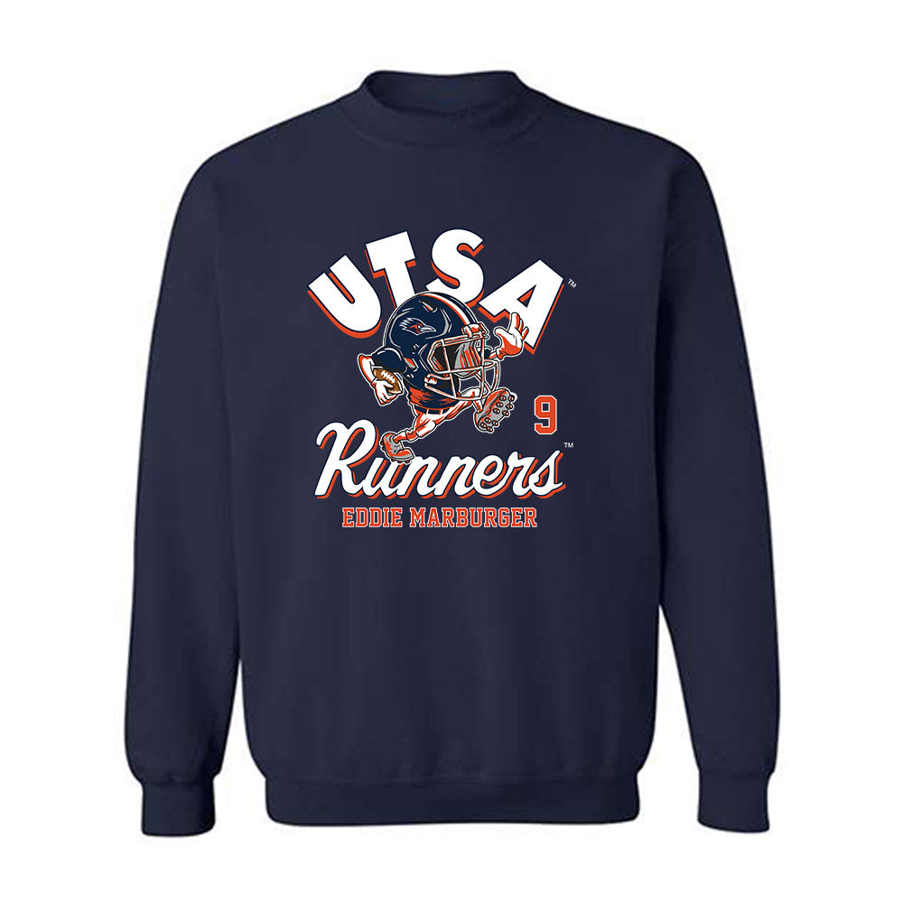 UTSA - NCAA Football : Eddie Marburger - Fashion Shersey Crewneck Sweatshirt