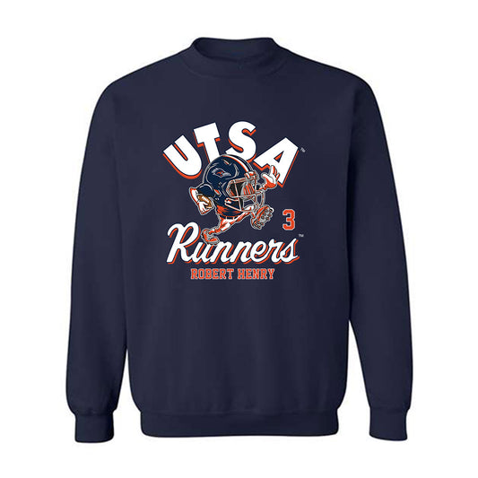 UTSA - NCAA Football : Robert Henry - Fashion Shersey Crewneck Sweatshirt-0
