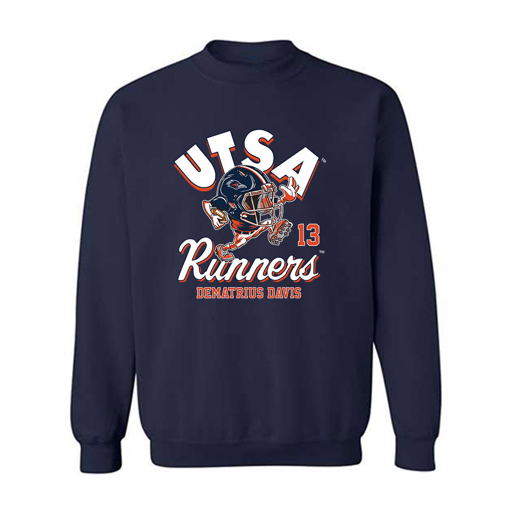 UTSA - NCAA Football : Dematrius Davis - Fashion Shersey Crewneck Sweatshirt