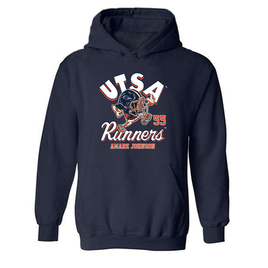 UTSA - NCAA Football : Amare Johnson - Fashion Shersey Hooded Sweatshirt-0