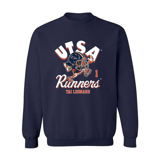 UTSA - NCAA Football : Tai Leonard - Fashion Shersey Crewneck Sweatshirt-0