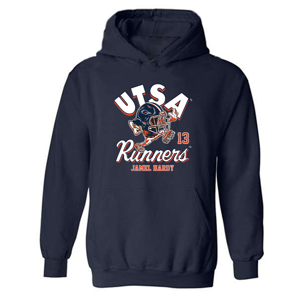 UTSA - NCAA Football : Jamel Hardy - Fashion Shersey Hooded Sweatshirt-0