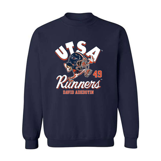 UTSA - NCAA Football : David Adedoyin - Fashion Shersey Crewneck Sweatshirt