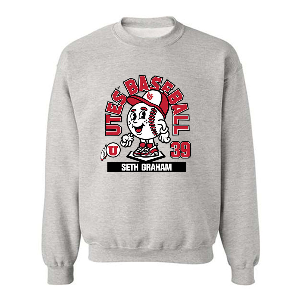 Utah - NCAA Baseball : Seth Graham - Fashion Shersey Crewneck Sweatshirt-0