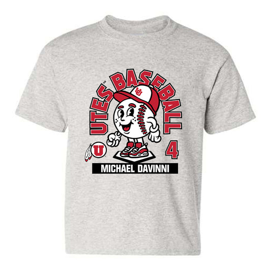 Utah - NCAA Baseball : Michael Davinni - Fashion Shersey Youth T-Shirt