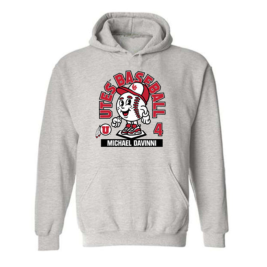 Utah - NCAA Baseball : Michael Davinni - Fashion Shersey Hooded Sweatshirt