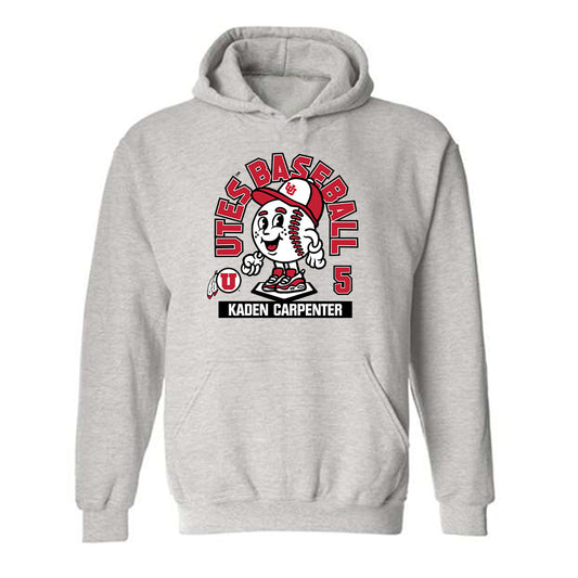 Utah - NCAA Baseball : Kaden Carpenter - Fashion Shersey Hooded Sweatshirt-0