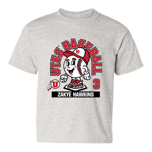 Utah - NCAA Baseball : Zakye Hawkins - Fashion Shersey Youth T-Shirt-0