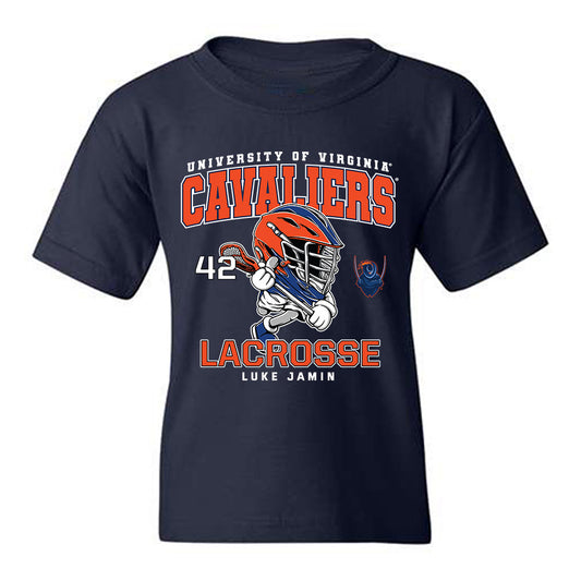 Virginia - NCAA Men's Lacrosse : Luke Jamin - Fashion Shersey Youth T-Shirt-0