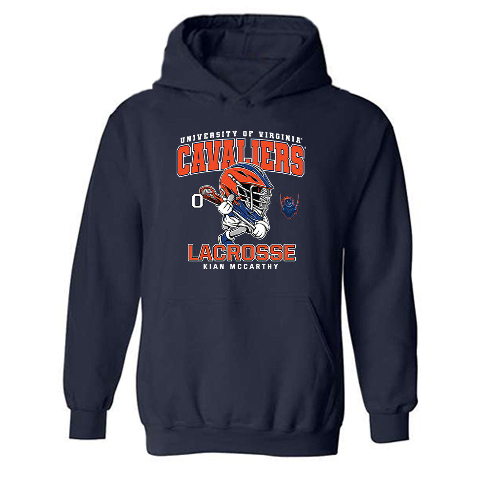 Virginia - NCAA Men's Lacrosse : Kian McCarthy - Fashion Shersey Hooded Sweatshirt