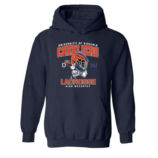 Virginia - NCAA Men's Lacrosse : Kian McCarthy - Fashion Shersey Hooded Sweatshirt