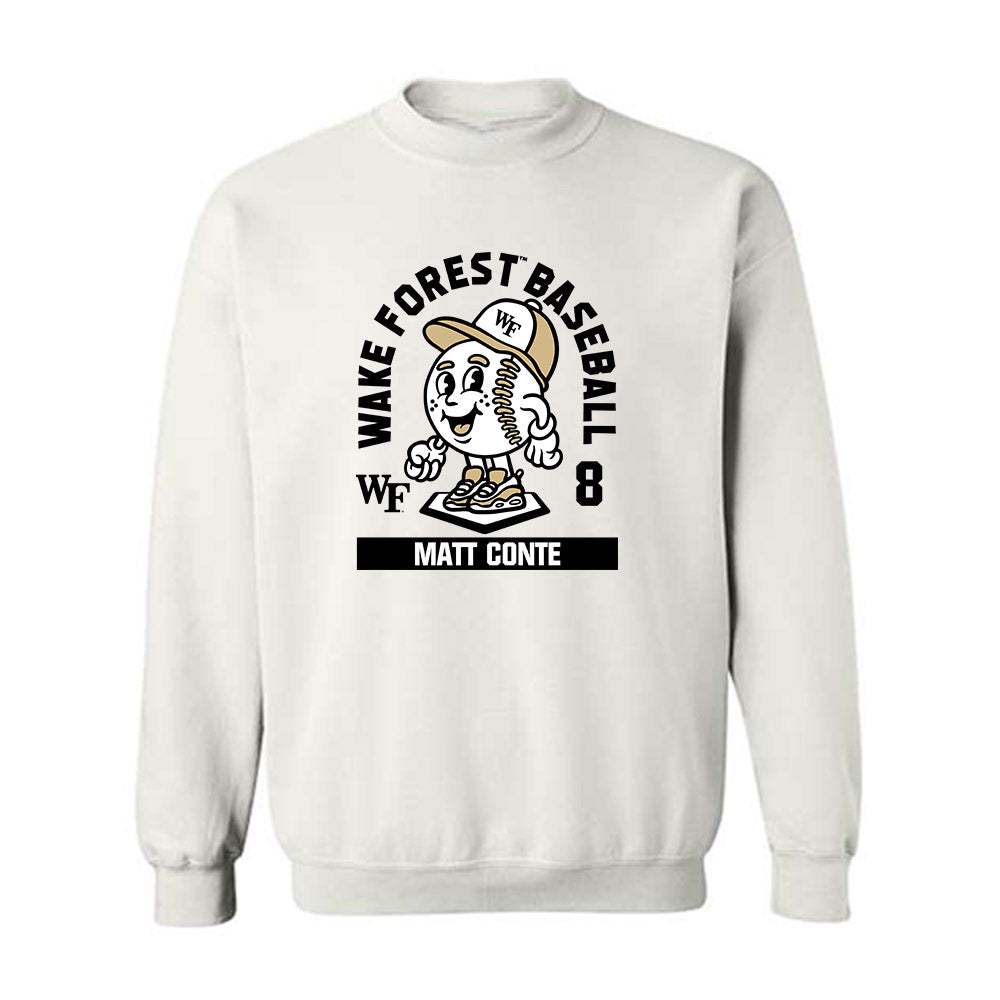 Wake Forest - NCAA Baseball : Matt Conte - Fashion Shersey Crewneck Sweatshirt-0