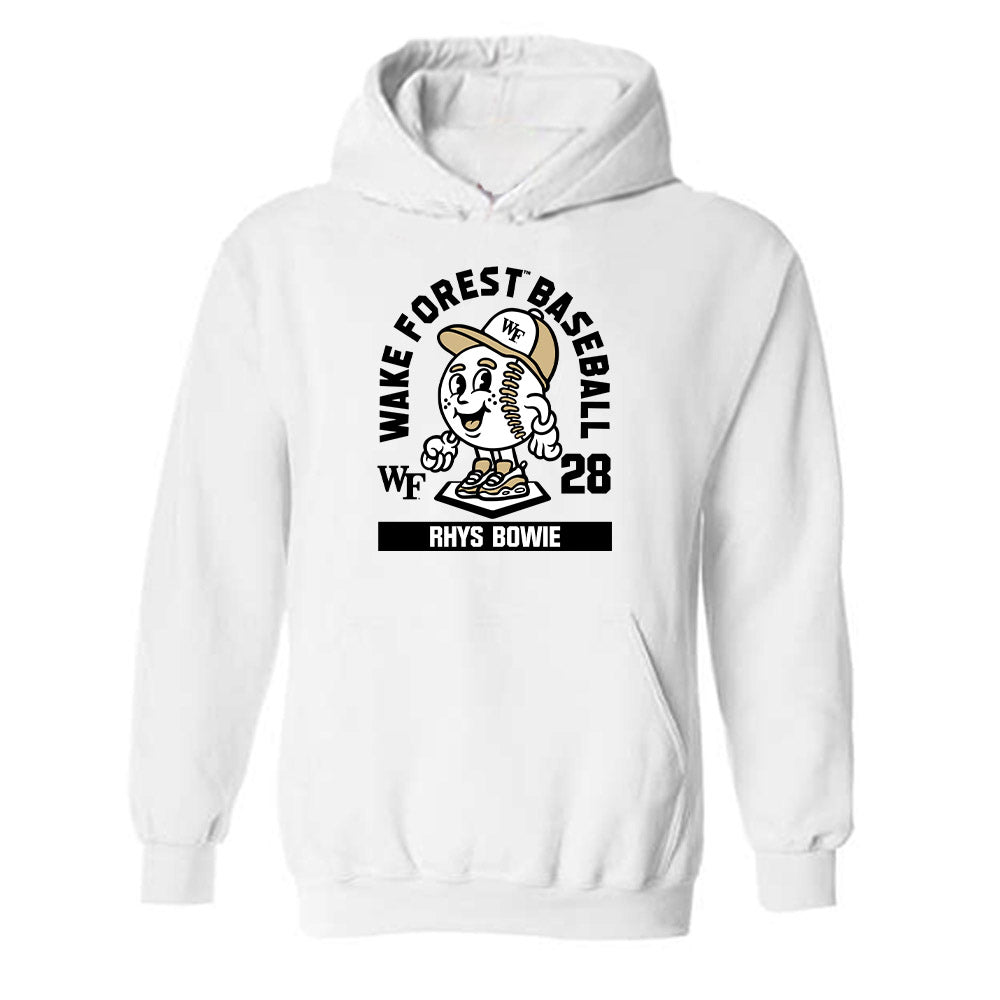 Wake Forest - NCAA Baseball : Rhys Bowie - Fashion Shersey Hooded Sweatshirt-0