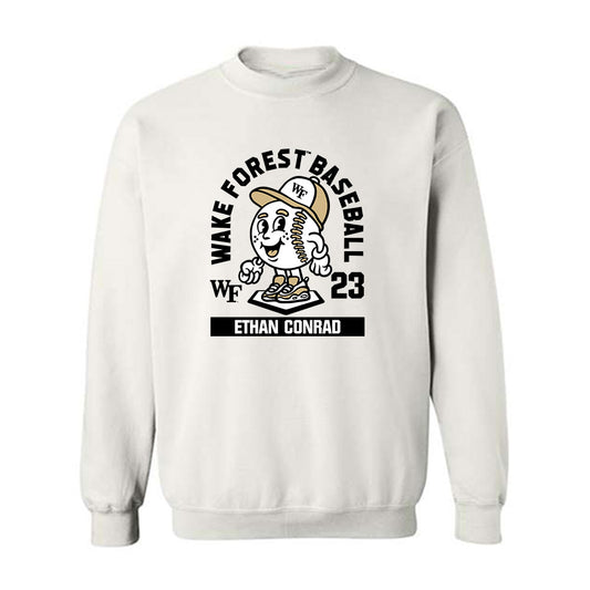 Wake Forest - NCAA Baseball : Ethan Conrad - Fashion Shersey Crewneck Sweatshirt-0