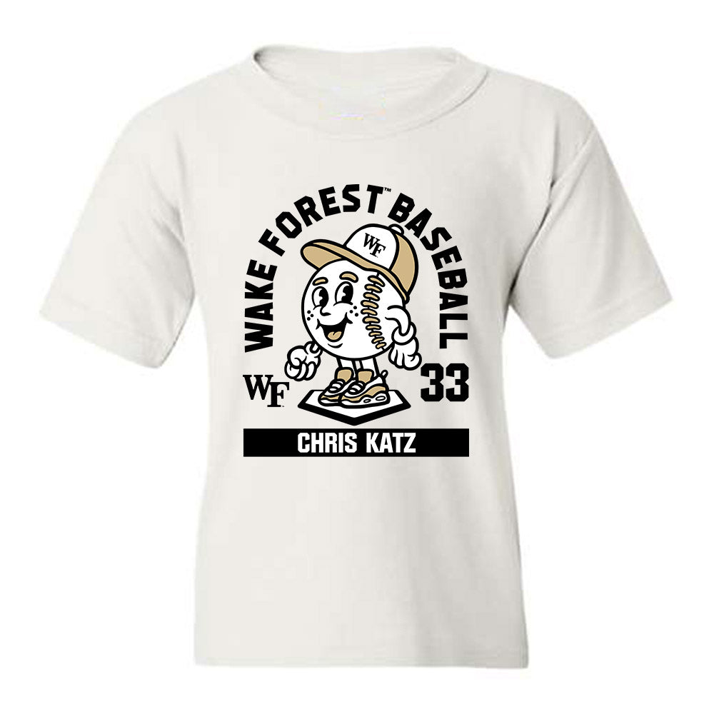 Wake Forest - NCAA Baseball : Chris Katz - Fashion Shersey Youth T-Shirt