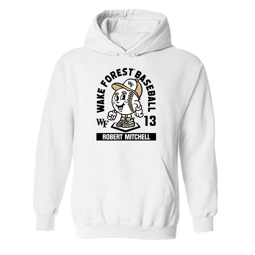 Wake Forest - NCAA Baseball : Robert Mitchell - Fashion Shersey Hooded Sweatshirt-0