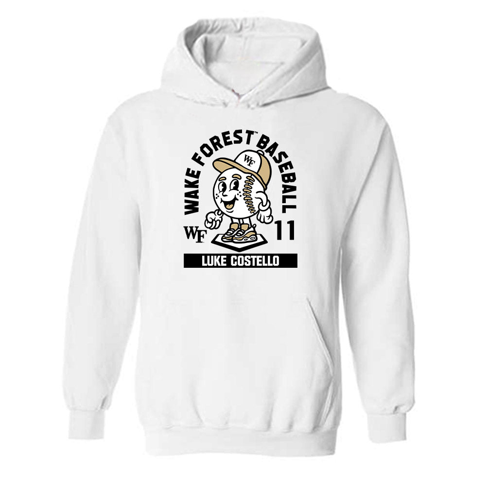 Wake Forest - NCAA Baseball : Luke Costello - Fashion Shersey Hooded Sweatshirt-0