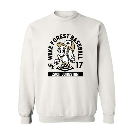 Wake Forest - NCAA Baseball : Zach Johnston - Fashion Shersey Crewneck Sweatshirt