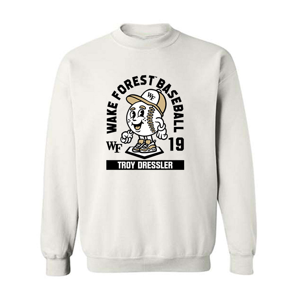 Wake Forest - NCAA Baseball : Troy Dressler - Fashion Shersey Crewneck Sweatshirt-0