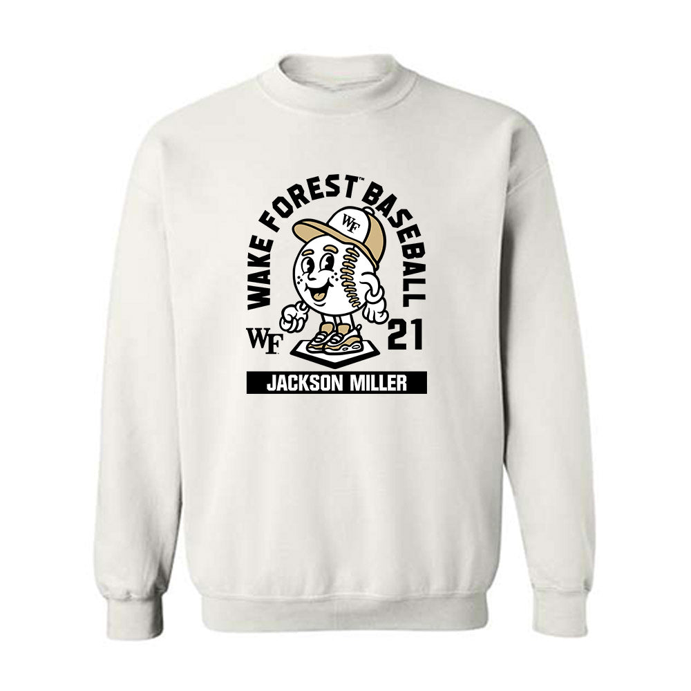 Wake Forest - NCAA Baseball : Jackson Miller - Fashion Shersey Crewneck Sweatshirt-0