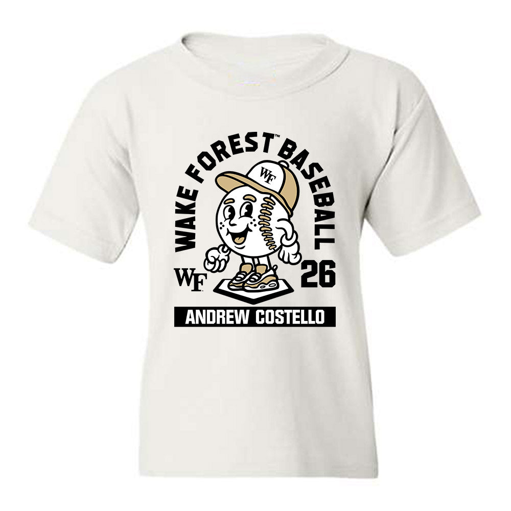 Wake Forest - NCAA Baseball : Andrew Costello - Fashion Shersey Youth T-Shirt-0