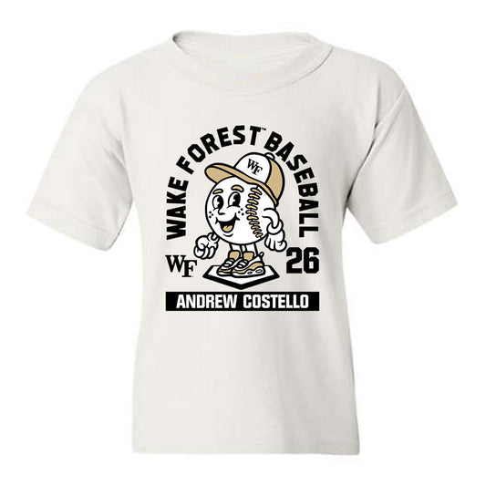 Wake Forest - NCAA Baseball : Andrew Costello - Fashion Shersey Youth T-Shirt-0