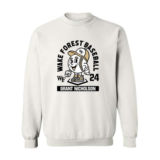 Wake Forest - NCAA Baseball : Grant Nicholson - Fashion Shersey Crewneck Sweatshirt-0