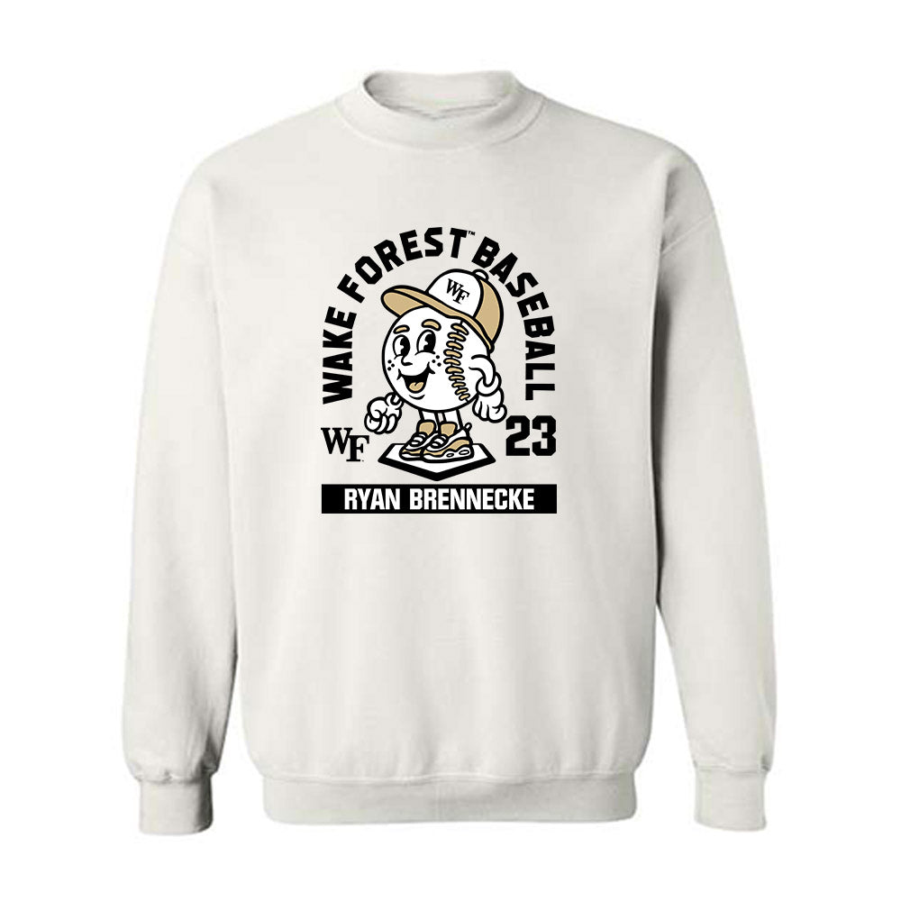 Wake Forest - NCAA Baseball : Ryan Brennecke - Fashion Shersey Crewneck Sweatshirt-0