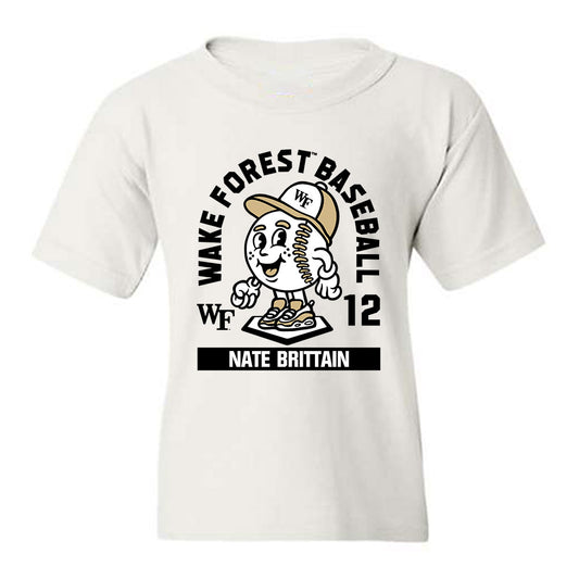 Wake Forest - NCAA Baseball : Nate Brittain - Fashion Shersey Youth T-Shirt-0