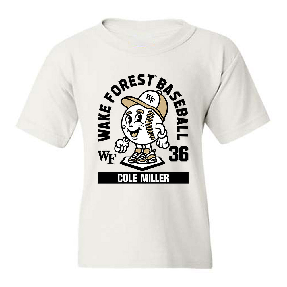 Wake Forest - NCAA Baseball : Cole Miller - Fashion Shersey Youth T-Shirt-0