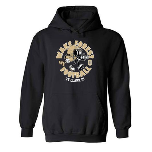 Wake Forest - NCAA Football : Ty Clark III - Fashion Shersey Hooded Sweatshirt-0