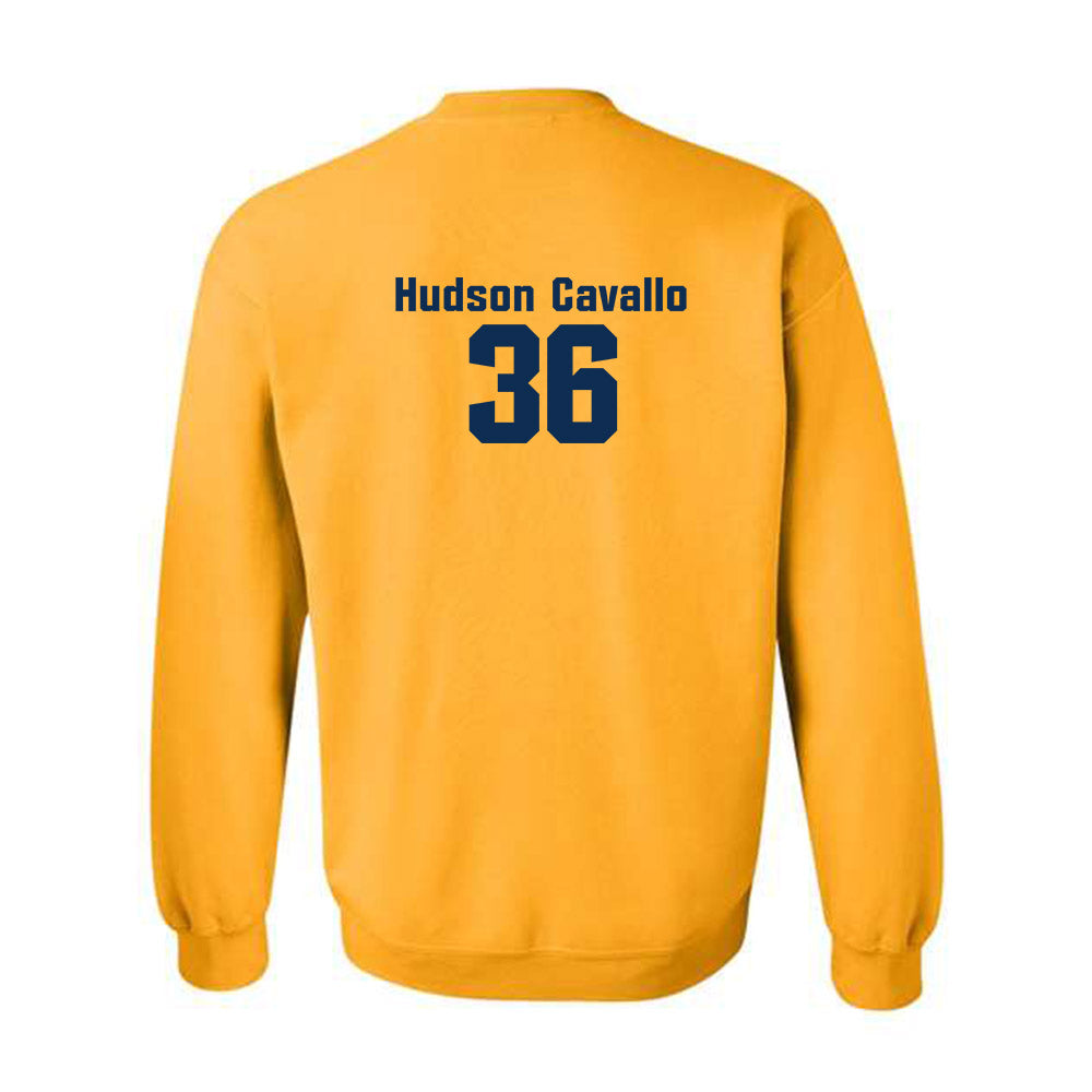 West Virginia - NCAA Baseball : Hudson Cavallo - Fashion Shersey Crewneck Sweatshirt-1