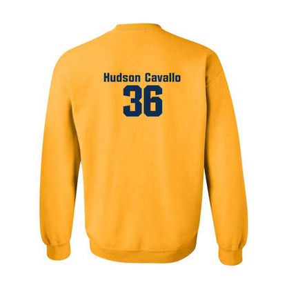 West Virginia - NCAA Baseball : Hudson Cavallo - Fashion Shersey Crewneck Sweatshirt-1