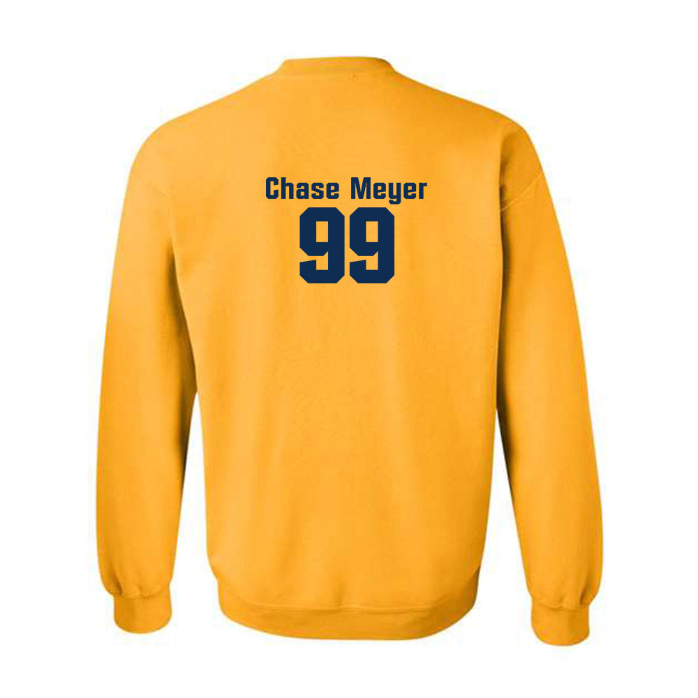 West Virginia - NCAA Baseball : Chase Meyer - Fashion Shersey Crewneck Sweatshirt-1