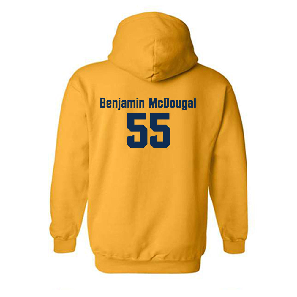 West Virginia - NCAA Baseball : Ben McDougal - Fashion Shersey Hooded Sweatshirt-1