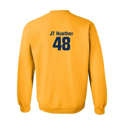 West Virginia - NCAA Baseball : JT Huether - Fashion Shersey Crewneck Sweatshirt-1