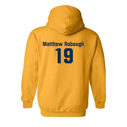 West Virginia - NCAA Baseball : Matthew Robaugh - Fashion Shersey Hooded Sweatshirt-1