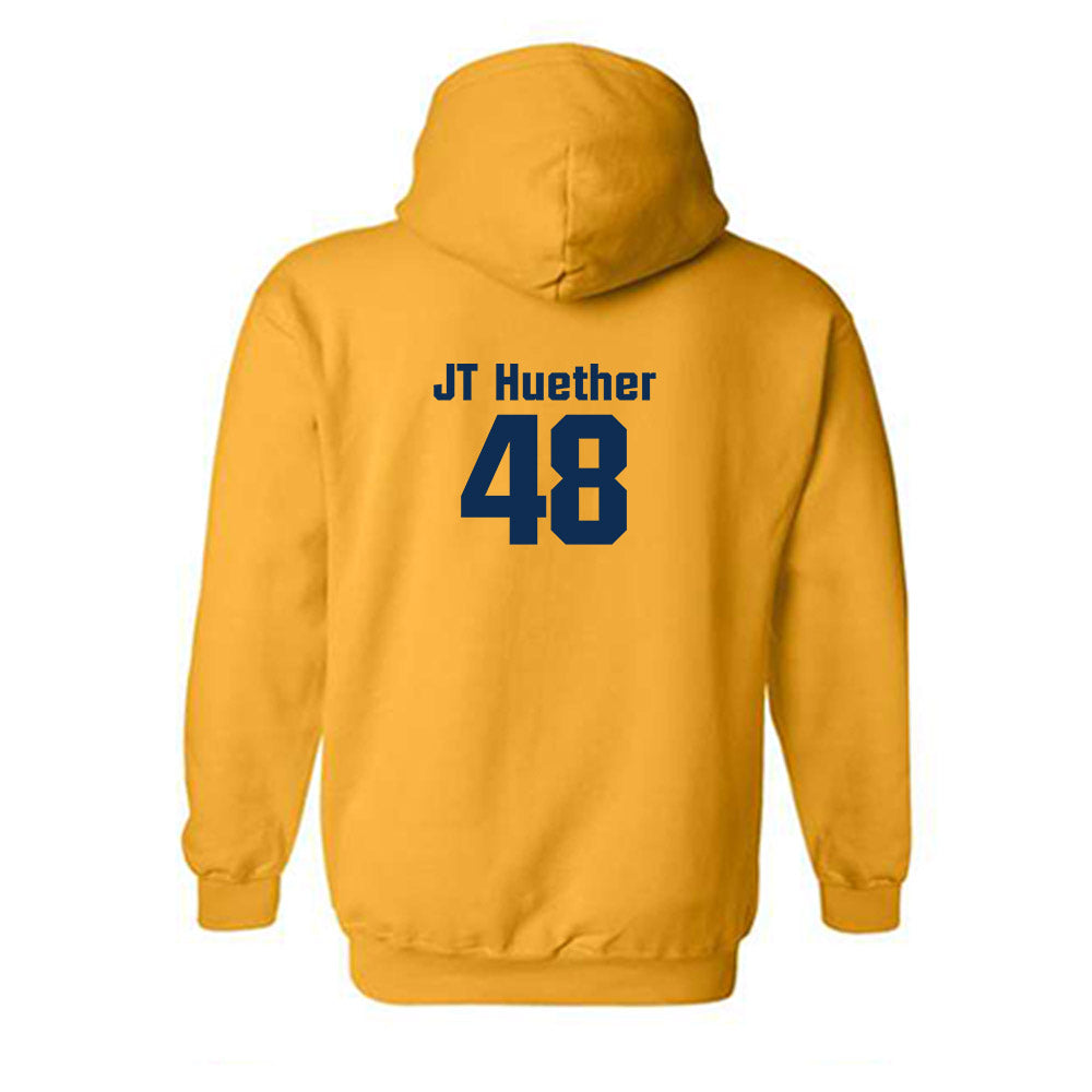 West Virginia - NCAA Baseball : JT Huether - Fashion Shersey Hooded Sweatshirt-1