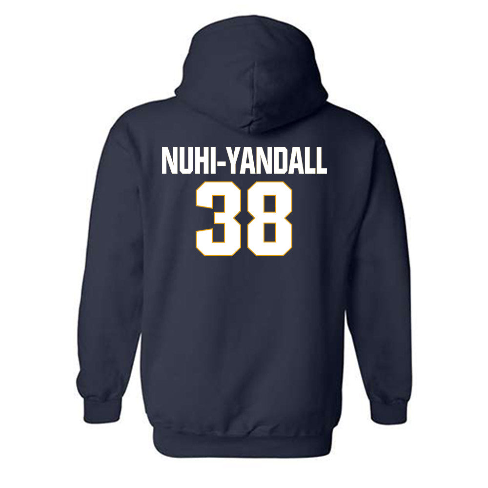 West Virginia - NCAA Football : Caleb Nuhi-Yandall - Fashion Shersey Hooded Sweatshirt-1