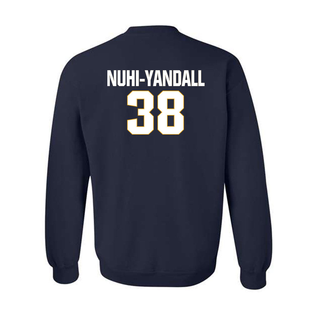 West Virginia - NCAA Football : Caleb Nuhi-Yandall - Fashion Shersey Crewneck Sweatshirt-1