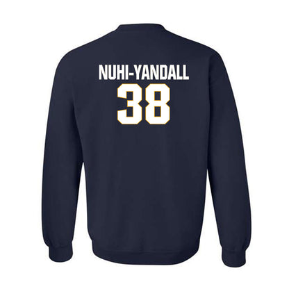 West Virginia - NCAA Football : Caleb Nuhi-Yandall - Fashion Shersey Crewneck Sweatshirt-1