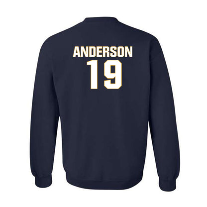 West Virginia - NCAA Football : Max Anderson - Fashion Shersey Crewneck Sweatshirt-1