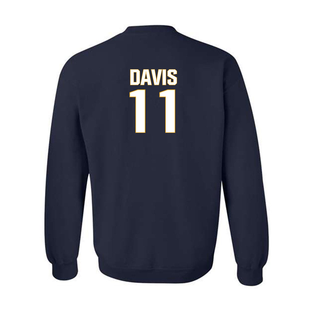 West Virginia - NCAA Football : William Davis - Fashion Shersey Crewneck Sweatshirt-1